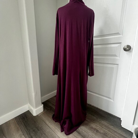 Soft Surrounding Jersey Knit Turtleneck Knit Maxi Dress Office Casual Stretchy - Picture 3 of 11